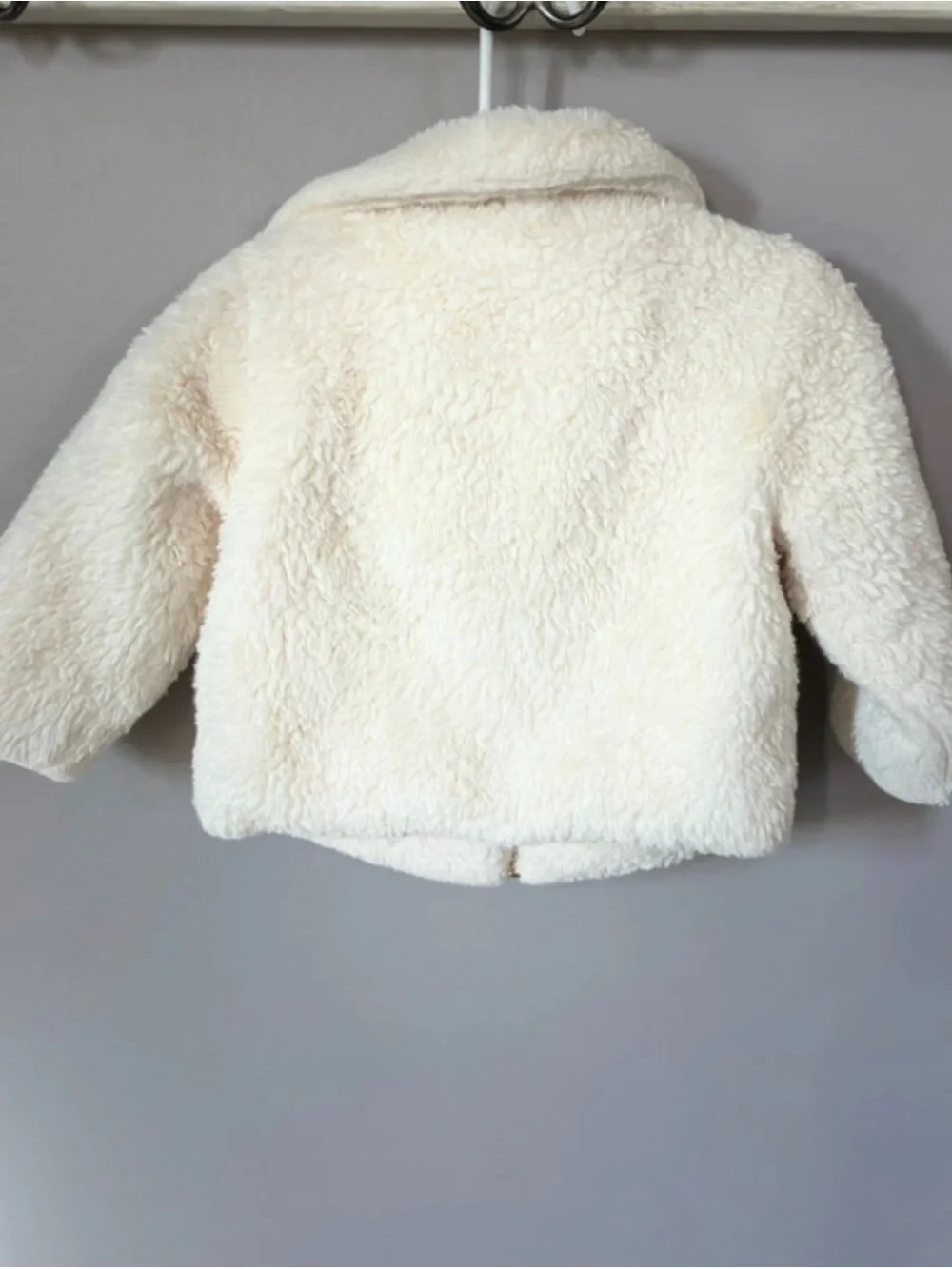 Cozy Faux-Shearling Kids Jacket in Cream
